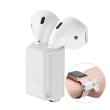 Držiak Apple AirPods pre Apple Watch - silikónový - biely