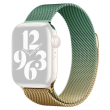 Řemínek pro Apple Watch Ultra 49mm / 46mm / 45mm / 44mm / 42mm - kovový - zlatý + zelený