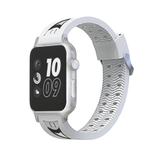 Remienok pre Apple Watch Ultra 49 mm / 45 mm / 44 mm / 42 mm - športový - silikónový - biely / čierny