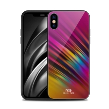 Kryt NXE pre Apple iPhone Xs Max - guma / sklo - farebný prechod