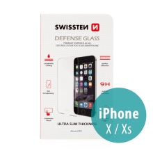 Tvrzené sklo (Tempered Glass) SWISSTEN pro Apple iPhone X / Xs / 11 Pro - na přední část - odolné - 0,3mm