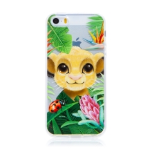 Kryt DISNEY pro Apple iPhone 5 / 5S / SE - Lví král - Simba- gumový - průhledný