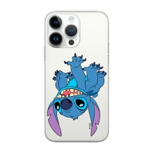 DISNEY kryt pre Apple iPhone 13 - Lilo & Stitch - Stitch hore nohami - gumový - priehľadný