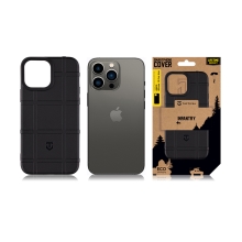 Kryt TACTICAL Infantry pro Apple iPhone 13 Pro Max - protiskluzový - gumový - černý