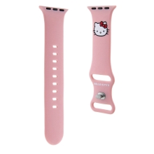 Remienok HELLO KITTY pre Apple Watch 38 / 40 / 41 mm - silikónový - ružový