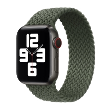 Remienok pre Apple Watch Ultra 49 mm / 45 mm / 44 mm / 42 mm - bez zapínania - nylon - veľkosť M - tmavozelený