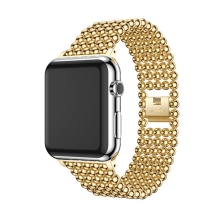 Řemínek pro Apple Watch 42mm / 41mm / 40mm / 38mm - kuličky - zinkový - zlatý