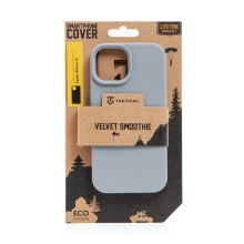 Kryt TACTICAL Velvet Smoothie pre Apple iPhone 15 - príjemný na dotyk - silikónový - hmlistá sivá