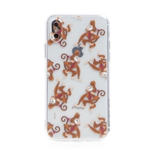 DISNEY kryt pre Apple iPhone X / Xs - Aladin - Aladdin's Monkey Abu - gumový - priehľadný