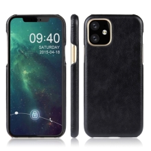 Kryt pro Apple iPhone 11 - plastový / umělá kůže - černý