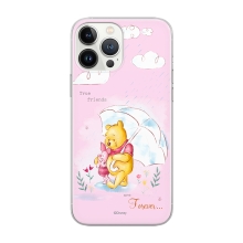 Kryt DISNEY pro Apple iPhone 12 / 12 Pro - Medvídek Pú a Prasátko - praví přátelé - gumový