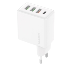 Nabíječka / EU napájecí adaptér DUDAO A5H - 3x USB-A + USB-C - 20W QC / PD - bílá