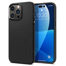 Kryt SPIGEN Liquid Air pro Apple iPhone 14 Pro - gumový - matný černý