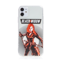 Kryt MARVEL pro Apple iPhone 11 - Black Widow - gumový - černý