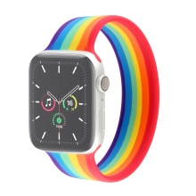 Remienok pre Apple Watch Ultra 49 mm / 45 mm / 44 mm / 42 mm - bez zapínania - M - silikónový - dúhový