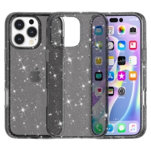 Kryt pre Apple iPhone 16 Pro - trblietavý - plast/guma - čierny