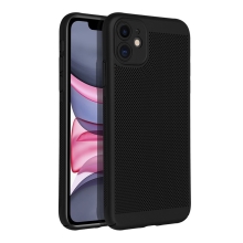 Kryt pro Apple iPhone 11 - perforovaný / s otvory - plastový - ochrana fotoaparátu - černý