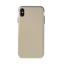 Kryt MERCURY Sky slide pro Apple iPhone Xs Max - prostor pro platební karty - plastový / gumový - černý / zlatý