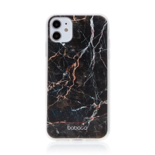 Kryt BABACO pre Apple iPhone 11 - gumový - čierny mramor