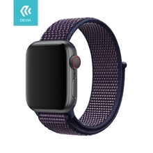 Remienok DEVIA pre Apple Watch Ultra 49 mm / 45 mm / 44 mm / 42 mm - nylonový - indigovo modrý