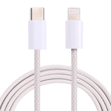 Synchronizačný a nabíjací kábel - USB-C - Lightning pre zariadenia Apple - Šnúrka na zavesenie - 1 m - sivá