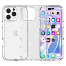 Kryt pro Apple iPhone 16 Pro - třpytky - plastový / gumový - bílý