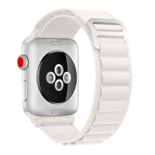 Remienok pre Apple Watch 41 mm / 40 mm / 38 mm - nylon / kovová spona - biely