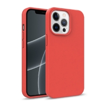 Kryt pro Apple iPhone 13 Pro Max - slaměné kousky - gumový - červený