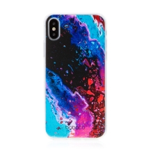 Kryt BABACO pro Apple iPhone X / Xs - gumový - abstraktní vlnky