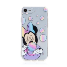 Kryt DISNEY pro Apple iPhone 7 / 8 / SE (2020) / SE (2022) - Minnie a bublifuk - bubliny - gumový - průhledný