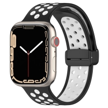 Řemínek pro Apple Watch Ultra 49mm / 46mm / 45mm / 44mm / 42mm - sportovní - silikonový - černý / bílý