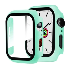 Tvrzené sklo + rámeček pro Apple Watch 38mm Series 1 / 2 / 3 - světle modrý