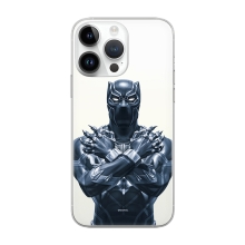 Kryt MARVEL pre Apple iPhone 14 Pro Max - Black Panther - gumový - priehľadný