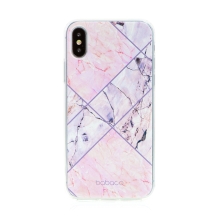 Kryt BABACO pro Apple iPhone X / Xs - gumový - růžový mramor