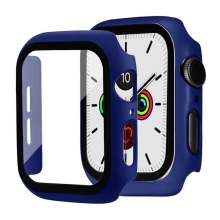 Tvrdené sklo + rámik pre Apple Watch 42 mm Series 1 / 2 / 3 - tmavomodré