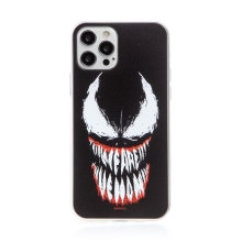 Kryt MARVEL pre Apple iPhone 12 Pro Max - Venom - gumový - čierny