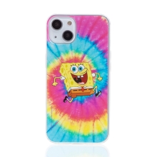 Kryt Sponge Bob pre Apple iPhone 13 - gumový - psychedelický Sponge Bob