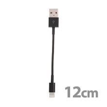 Synchronizačný a nabíjací kábel Mini Lightning pre Apple iPhone / iPad / iPod - čierny