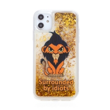 Kryt DISNEY pro Apple iPhone 11 - Lví král - pohyblivé třpytky - Scar - plastový - průhledný