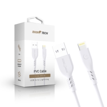 RHINOTECH Synchronizačný a nabíjací kábel - USB-A / Lightning - 1,2 m - biely