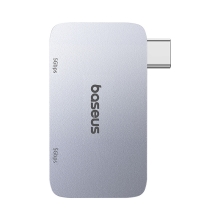 Rozbočovač BASEUS pre Apple MacBook - USB-C na 2x USB-A 3.0 - mini - sivý