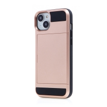 Kryt pre Apple iPhone 15 - Plastový / gumový - Odolný - Rose Gold Gold