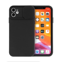 Kryt Slide pro Apple iPhone 11 - krytka fotoaparátu - příjemný na dotek - gumový - černý