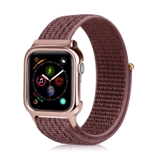 Remienok pre Apple Watch 40 mm Series 4 + puzdro - nylonový - tmavoružový