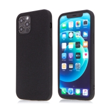 Kryt pro Apple iPhone 12 / 12 Pro - matný - protiskluzový - gumový - černý