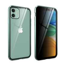 Kryt pro Apple iPhone 11 - 360° ochrana - magnetické uchycení - skleněný / kovový - zelený