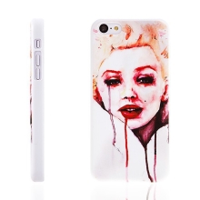 Plastový kryt pre Apple iPhone 5C - maľovaný Marilyn Monroe - biely