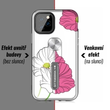 Kryt pre Apple iPhone 11 Pro - UV odfarbenie - plast / guma - biely / čierny - mak