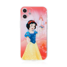 Kryt DISNEY pro Apple iPhone 12 mini - Sněhurka - gumový - růžový