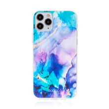 Kryt BABACO pre Apple iPhone 11 Pro Max - gumový - hmlovina - ružový / modrý